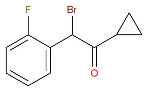 2-bromo-1-cyclopropyl-2-(2-fluorophenyl)ethan-1-one_分子结构_CAS_204205-33-4