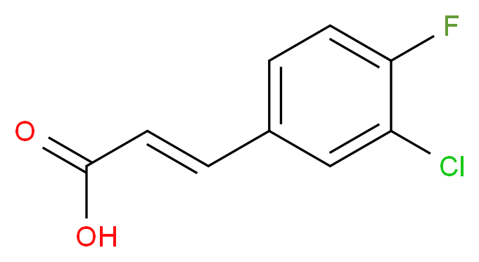 3-Chloro-4-fluorocinnamic acid_分子结构_CAS_)