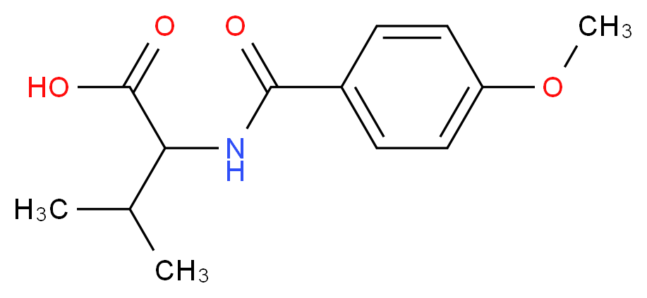 2-(4-Methoxy-benzoylamino)-3-methyl-butyric acid_分子结构_CAS_93709-65-0)
