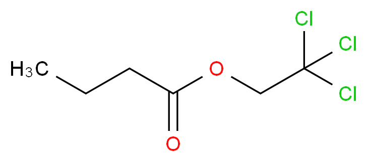 2,2,2-trichloroethyl butanoate_分子结构_CAS_57392-44-6