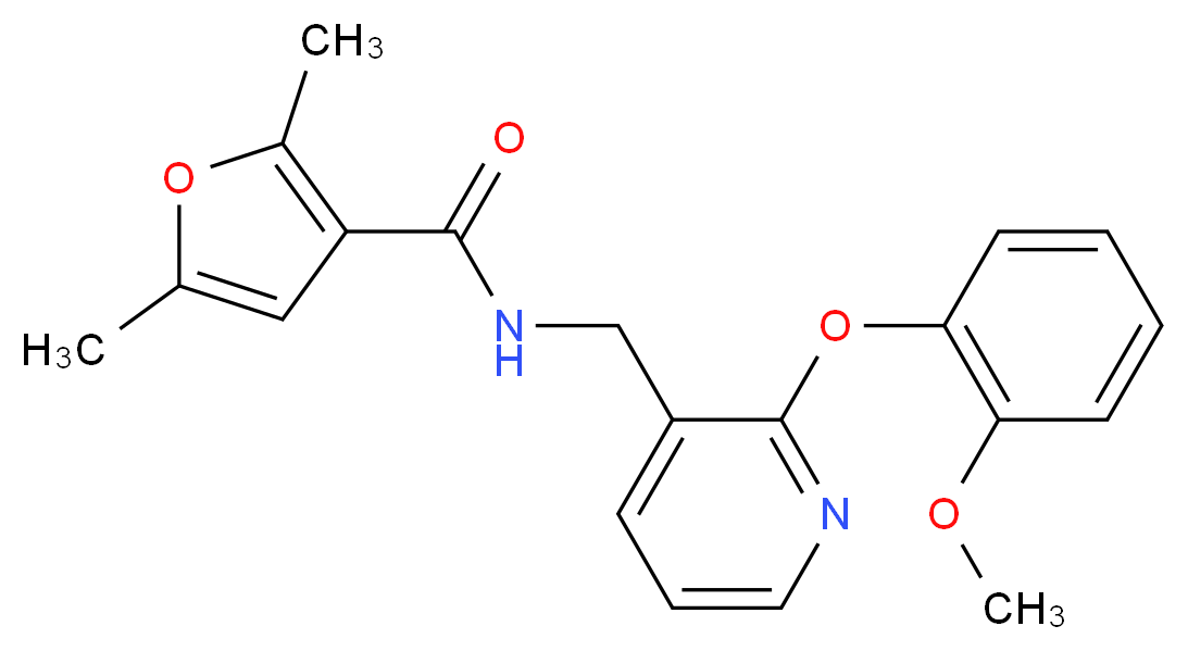 N-{[2-(2-methoxyphenoxy)-3-pyridinyl]methyl}-2,5-dimethyl-3-furamide_分子结构_CAS_)