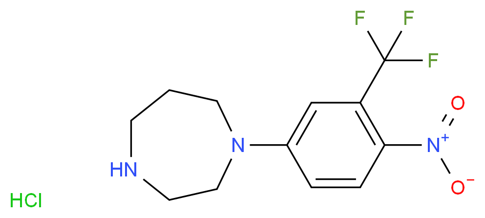 1-[4-Nitro-3-(trifluoromethyl)phenyl]-homopiperazine hydrochloride_分子结构_CAS_)