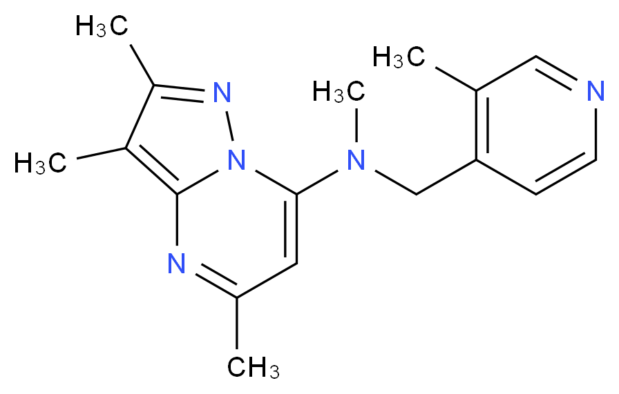 N,2,3,5-tetramethyl-N-[(3-methyl-4-pyridinyl)methyl]pyrazolo[1,5-a]pyrimidin-7-amine_分子结构_CAS_)