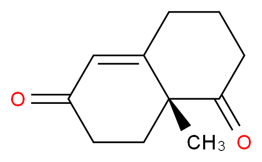 (8aR)-8a-methyl-1,2,3,4,6,7,8,8a-octahydronaphthalene-1,6-dione_分子结构_CAS_100348-93-4