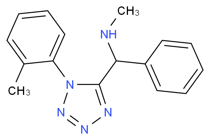 N-methyl-1-[1-(2-methylphenyl)-1H-tetrazol-5-yl]-1-phenylmethanamine_分子结构_CAS_400747-21-9)
