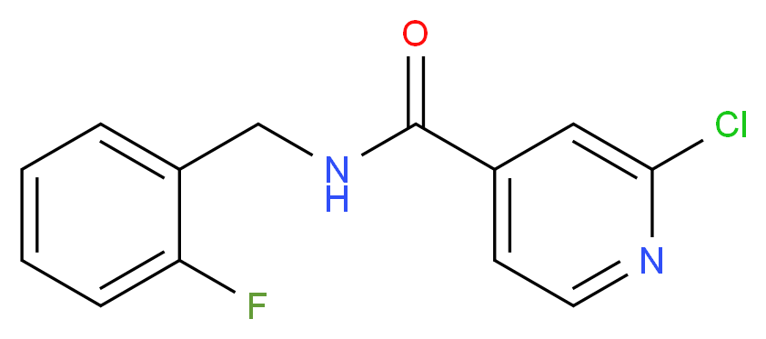 2-Chloro-N-(2-fluorobenzyl)pyridine-4-carboxamide_分子结构_CAS_954217-35-7)