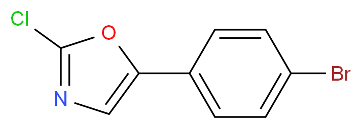 5-(4-bromophenyl)-2-chloro-1,3-oxazole_分子结构_CAS_1060816-28-5