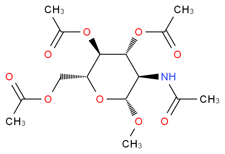 Methyl 2-Acetamido-2-deoxy-β-D-glucopyranoside Triacetate_分子结构_CAS_2771-48-4)