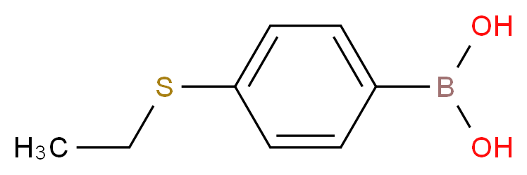 4-(Ethylthio)benzeneboronic acid_分子结构_CAS_145349-76-4)