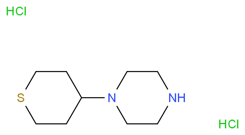 1-(thian-4-yl)piperazine dihydrochloride_分子结构_CAS_914654-77-6