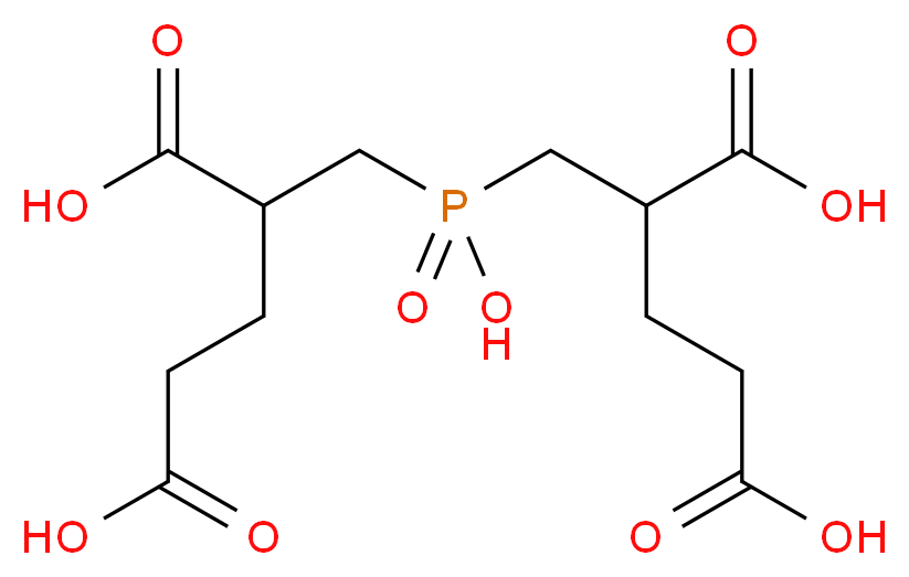 2-{[(2,4-dicarboxybutyl)(hydroxy)phosphoryl]methyl}pentanedioic acid_分子结构_CAS_229472-51-9