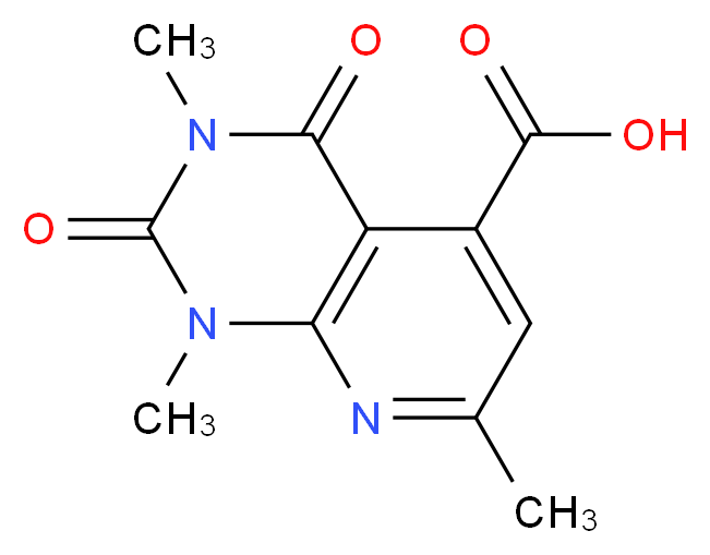 1,3,7-trimethyl-2,4-dioxo-1,2,3,4-tetrahydropyrido[2,3-d]pyrimidine-5-carboxylic acid_分子结构_CAS_)