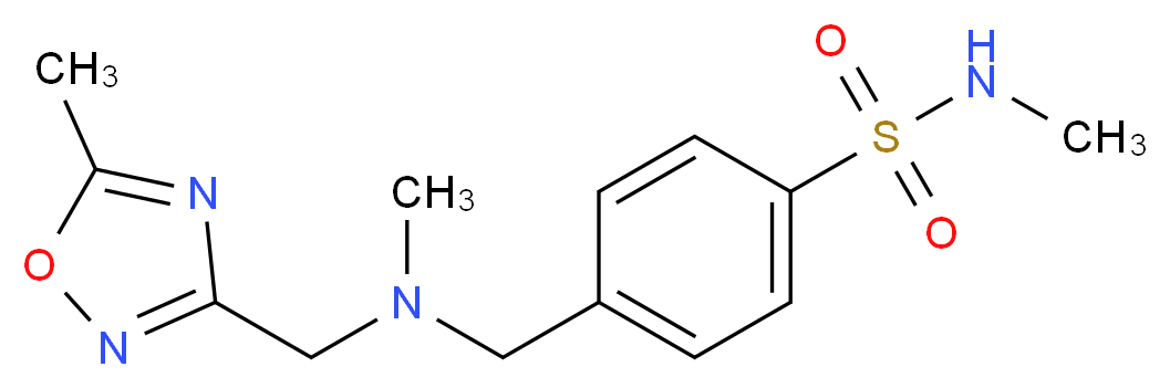N-methyl-4-({methyl[(5-methyl-1,2,4-oxadiazol-3-yl)methyl]amino}methyl)benzenesulfonamide_分子结构_CAS_)