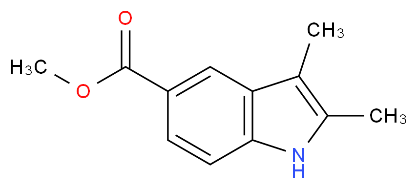 Methyl 2,3-dimethyl-1H-indole-5-carboxylate_分子结构_CAS_21987-27-9)