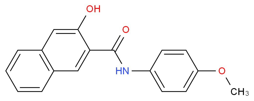 2-Hydroxy-3-[(4-Methoxyphenyl)carbamoyl]naphthalene_分子结构_CAS_92-79-5)