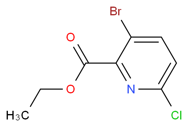 Ethyl 3-bromo-6-chloropicolinate_分子结构_CAS_1065074-97-6)