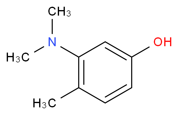 3-(Dimethylamino)-4-methylphenol_分子结构_CAS_119-31-3)