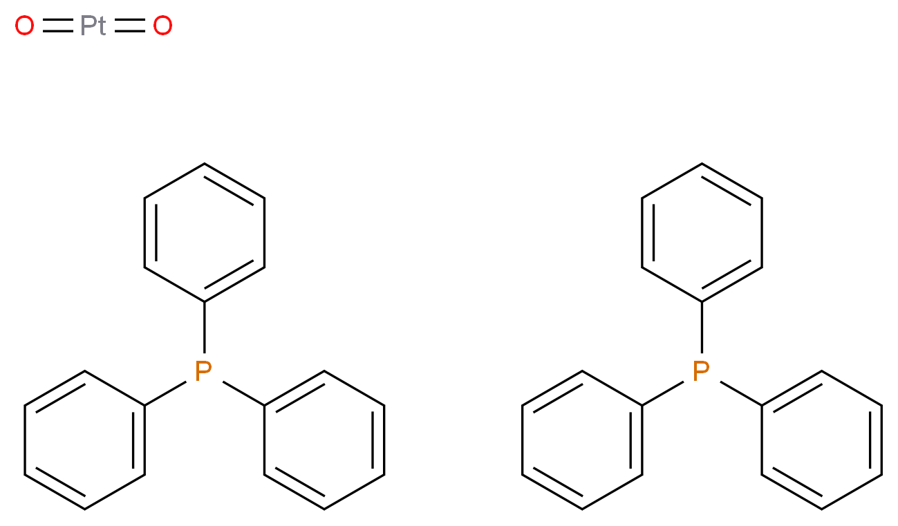 dioxoplatinum; bis(triphenylphosphane)_分子结构_CAS_15614-67-2