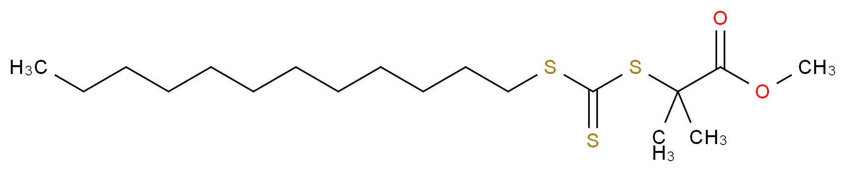 methyl 2-{[(dodecylsulfanyl)methanethioyl]sulfanyl}-2-methylpropanoate_分子结构_CAS_1088555-95-6