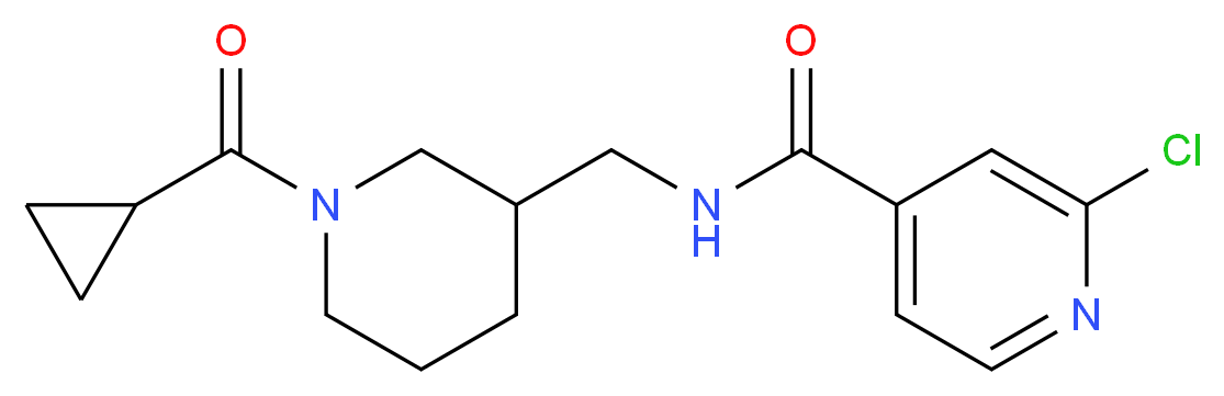2-chloro-N-{[1-(cyclopropylcarbonyl)-3-piperidinyl]methyl}isonicotinamide_分子结构_CAS_)