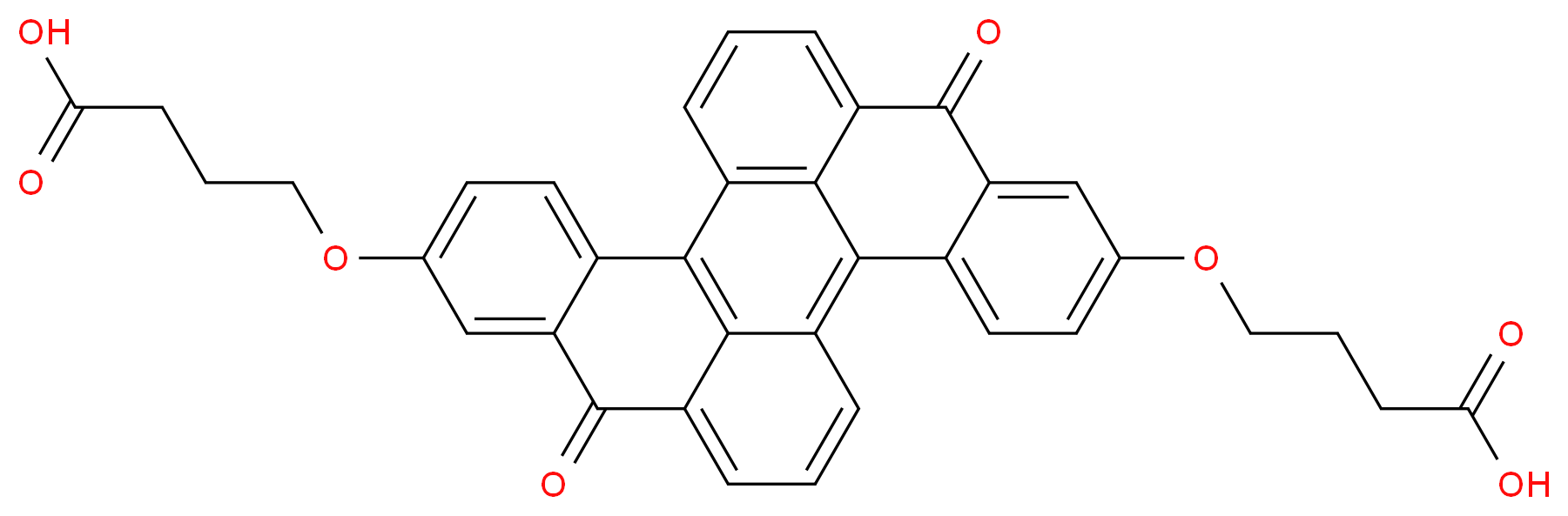 4,4′-[(8,16-Dihydro-8,16-dioxodibenzo[a,j]perylene-2,10-diyl)dioxy]dibutyric acid_分子结构_CAS_243670-14-6)