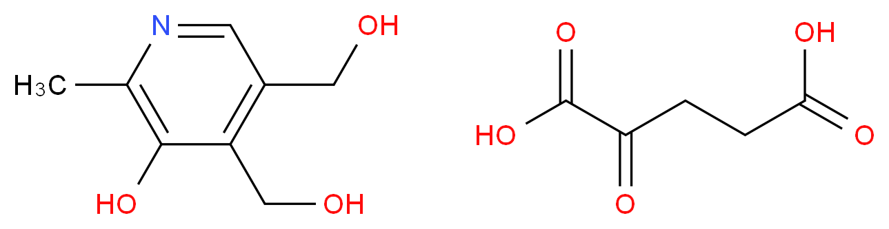 2-oxopentanedioic acid; 4,5-bis(hydroxymethyl)-2-methylpyridin-3-ol_分子结构_CAS_27280-85-9