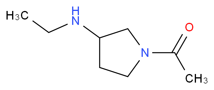 1-乙酰基-3-乙基氨吡咯烷_分子结构_CAS_916792-58-0)
