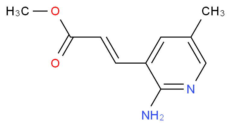 (E)-Methyl 3-(2-amino-5-methylpyridin-3-yl)acrylate_分子结构_CAS_)