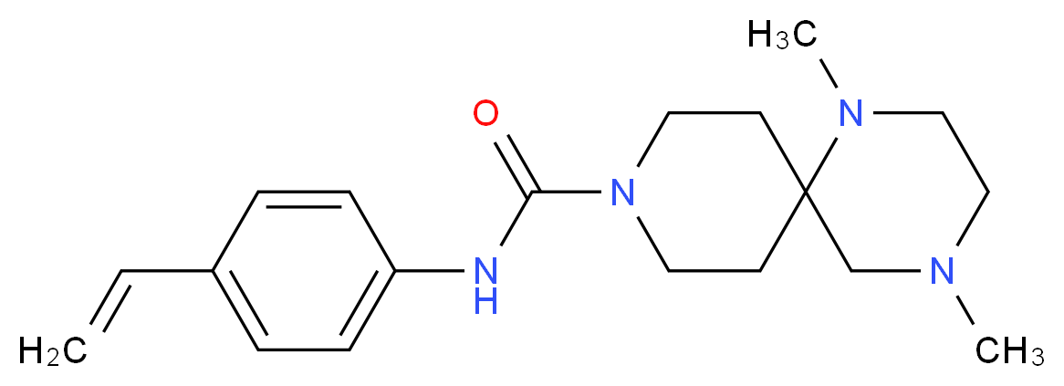 1,4-dimethyl-N-(4-vinylphenyl)-1,4,9-triazaspiro[5.5]undecane-9-carboxamide_分子结构_CAS_)