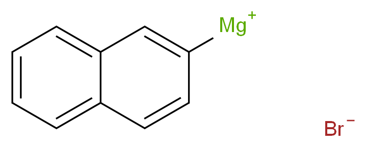 2-萘基溴化镁, 0.25M MeTHF 溶液_分子结构_CAS_21473-01-8)