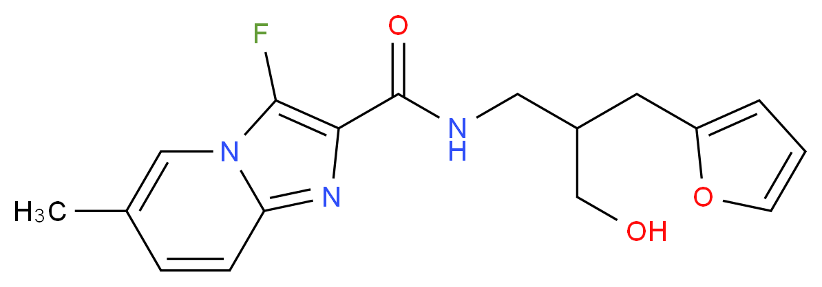 3-fluoro-N-[3-(2-furyl)-2-(hydroxymethyl)propyl]-6-methylimidazo[1,2-a]pyridine-2-carboxamide_分子结构_CAS_)