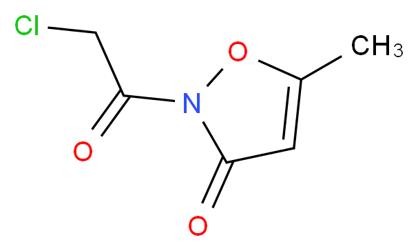 2-(2-chloroacetyl)-5-methyl-2,3-dihydro-1,2-oxazol-3-one_分子结构_CAS_38100-64-0