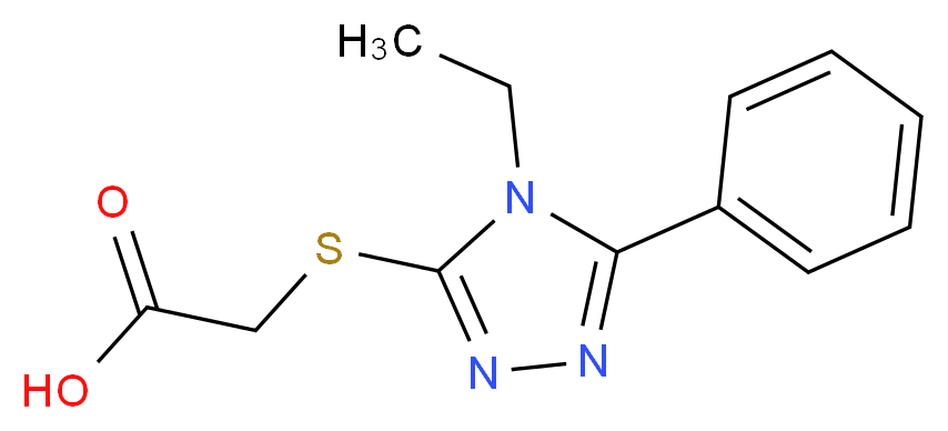 [(4-ethyl-5-phenyl-4H-1,2,4-triazol-3-yl)thio]acetic acid_分子结构_CAS_305337-11-5)