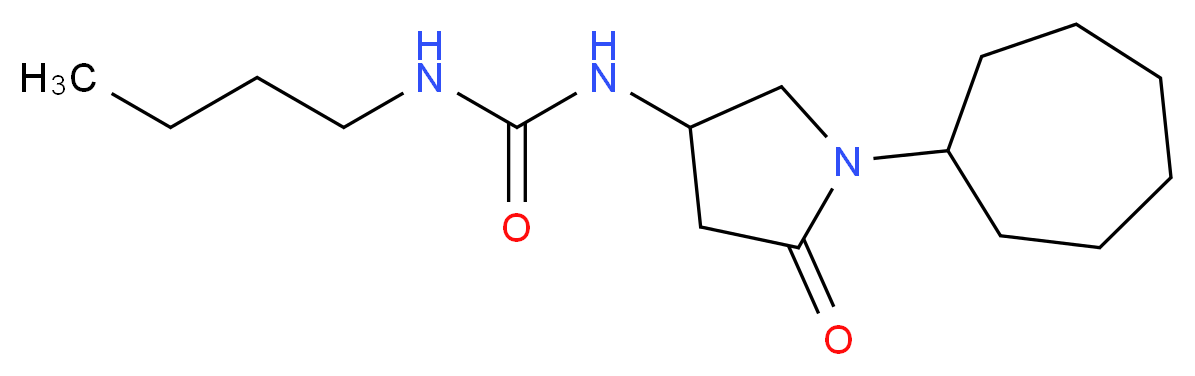 N-butyl-N'-(1-cycloheptyl-5-oxo-3-pyrrolidinyl)urea_分子结构_CAS_)