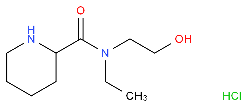 N-Ethyl-N-(2-hydroxyethyl)-2-piperidinecarboxamide hydrochloride_分子结构_CAS_)