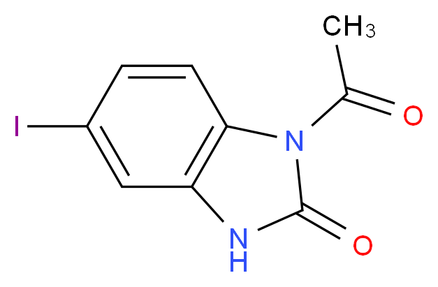 1-ACETYL-5-IODO-1,3-DIHYDRO-BENZIMIDAZOL-2-ONE_分子结构_CAS_1060802-97-2)