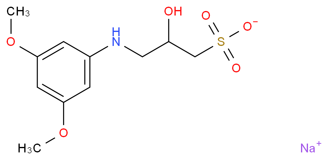 sodium 3-[(3,5-dimethoxyphenyl)amino]-2-hydroxypropane-1-sulfonate_分子结构_CAS_82692-88-4