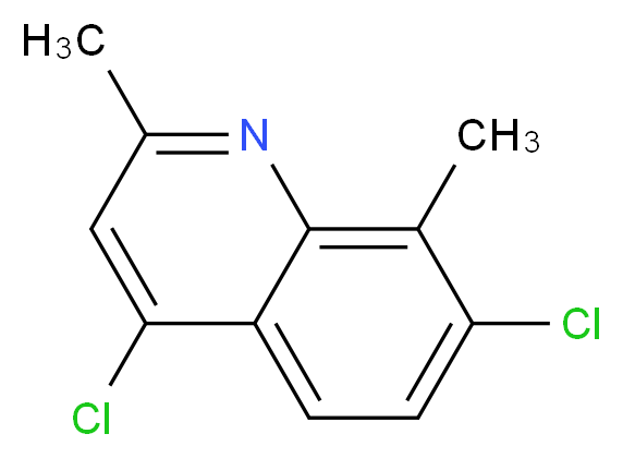 4,7-dichloro-2,8-dimethylquinoline_分子结构_CAS_21728-15-4
