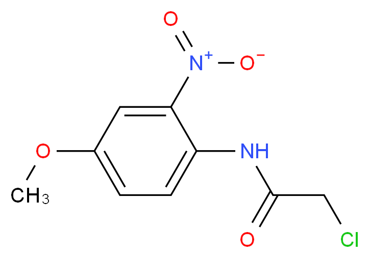 2-chloro-N-(4-methoxy-2-nitrophenyl)acetamide_分子结构_CAS_3223-77-6