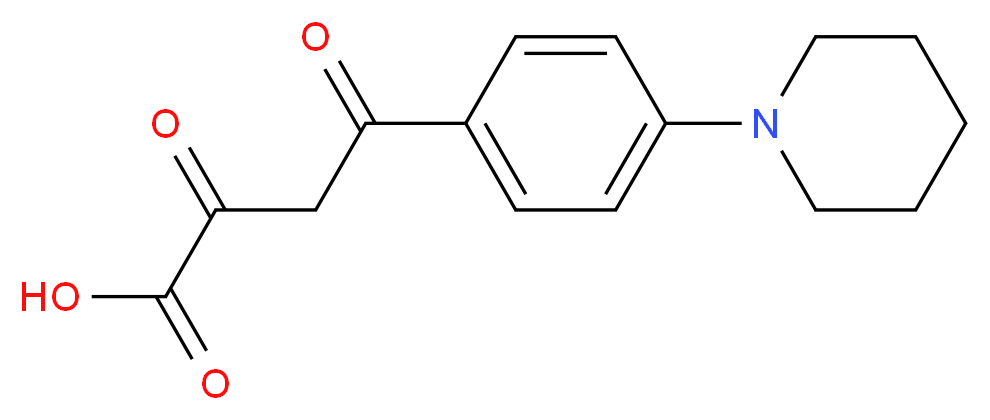 2,4-dioxo-4-[4-(piperidin-1-yl)phenyl]butanoic acid_分子结构_CAS_394655-15-3