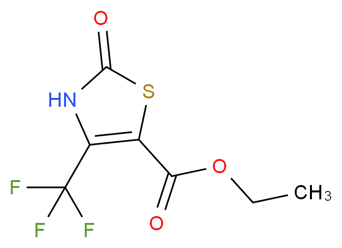 Ethyl 2,3-dihydro-2-oxo-4-(trifluoromethyl)-1,3-thiazole-5-carboxylate_分子结构_CAS_72850-53-4)