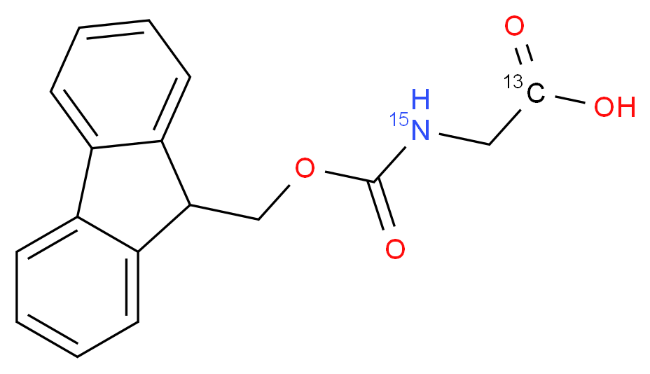 Fmoc-Gly-OH-1-13C,15N_分子结构_CAS_125700-33-6)