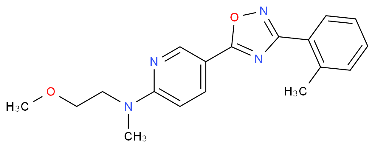 N-(2-methoxyethyl)-N-methyl-5-[3-(2-methylphenyl)-1,2,4-oxadiazol-5-yl]-2-pyridinamine_分子结构_CAS_)