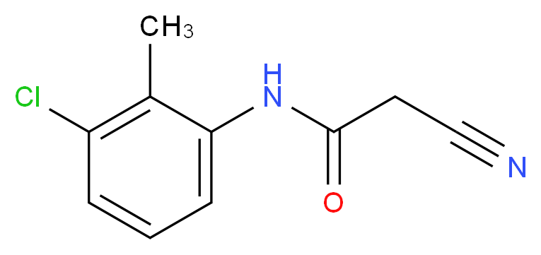N-(3-chloro-2-methylphenyl)-2-cyanoacetamide_分子结构_CAS_63034-96-8