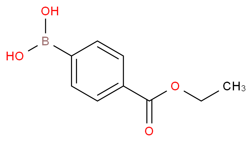 4-(Ethoxycarbonyl)benzeneboronic acid_分子结构_CAS_4334-88-7)