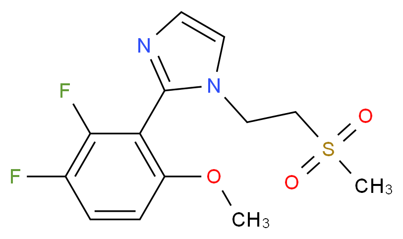 2-(2,3-difluoro-6-methoxyphenyl)-1-[2-(methylsulfonyl)ethyl]-1H-imidazole_分子结构_CAS_)