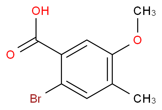 2-bromo-5-methoxy-4-methylbenzoic acid_分子结构_CAS_61809-40-3