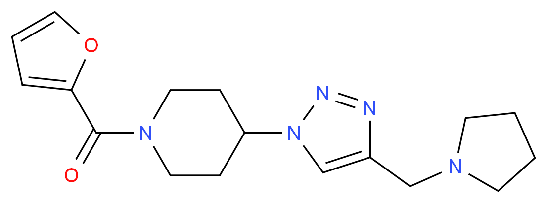 1-(2-furoyl)-4-[4-(pyrrolidin-1-ylmethyl)-1H-1,2,3-triazol-1-yl]piperidine_分子结构_CAS_)