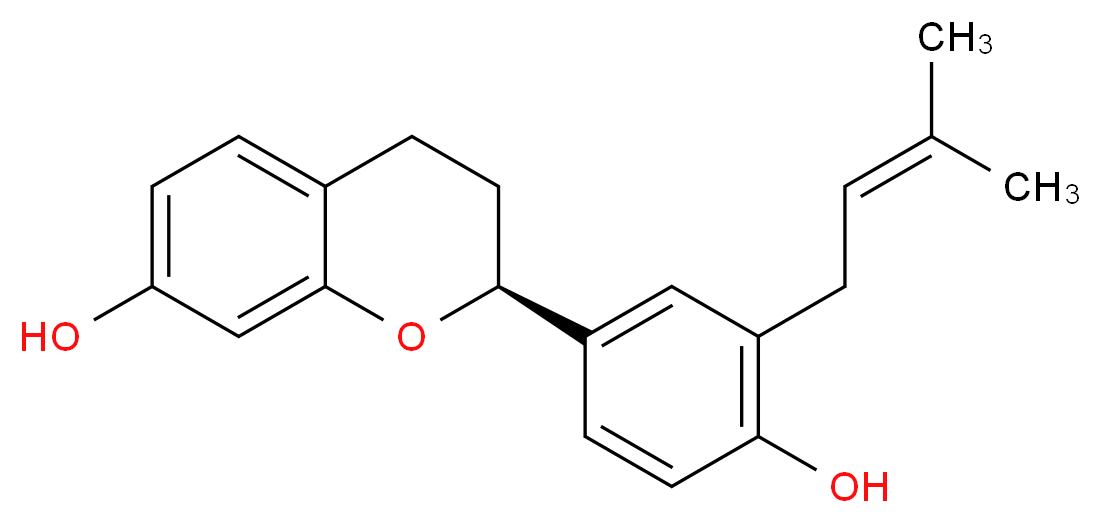 7,4'-Dihydroxy-3'-prenylflavan_分子结构_CAS_376361-96-5)