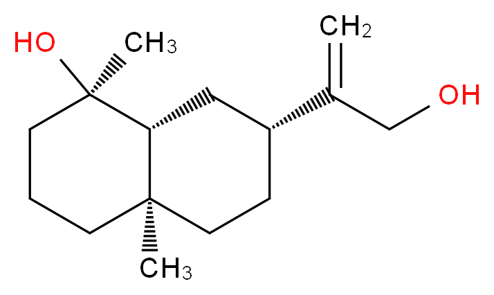 (1R,4aR,7R,8aR)-7-(3-hydroxyprop-1-en-2-yl)-1,4a-dimethyl-decahydronaphthalen-1-ol_分子结构_CAS_72715-02-7